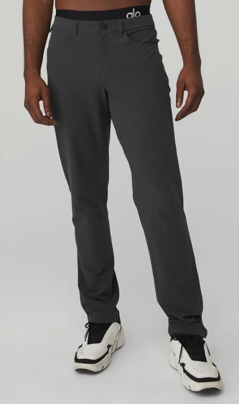 Alo Yoga Pants Mens 32 Day Night Performance Stretch Gray Straight Casual Office
